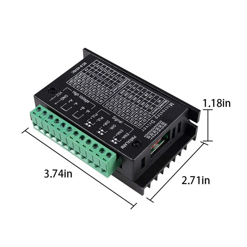 Imagem -03 - Driver de Motor de Passo Controlador Cnc Nema 17 23 Motor de Passo Eixos Únicos Híbrido Bifásico Peças Peças Tb6600 4a 942v