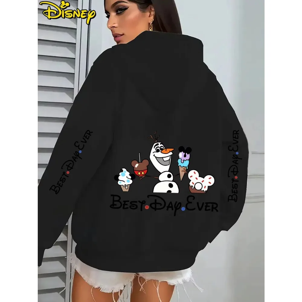 ديزني السيدات فروزن أولاف بارك أفضل سترة الشتاء للرجال والنساء هدايا عيد الميلاد ملابس غير رسمية هوديس تصميم روح الدعابة
