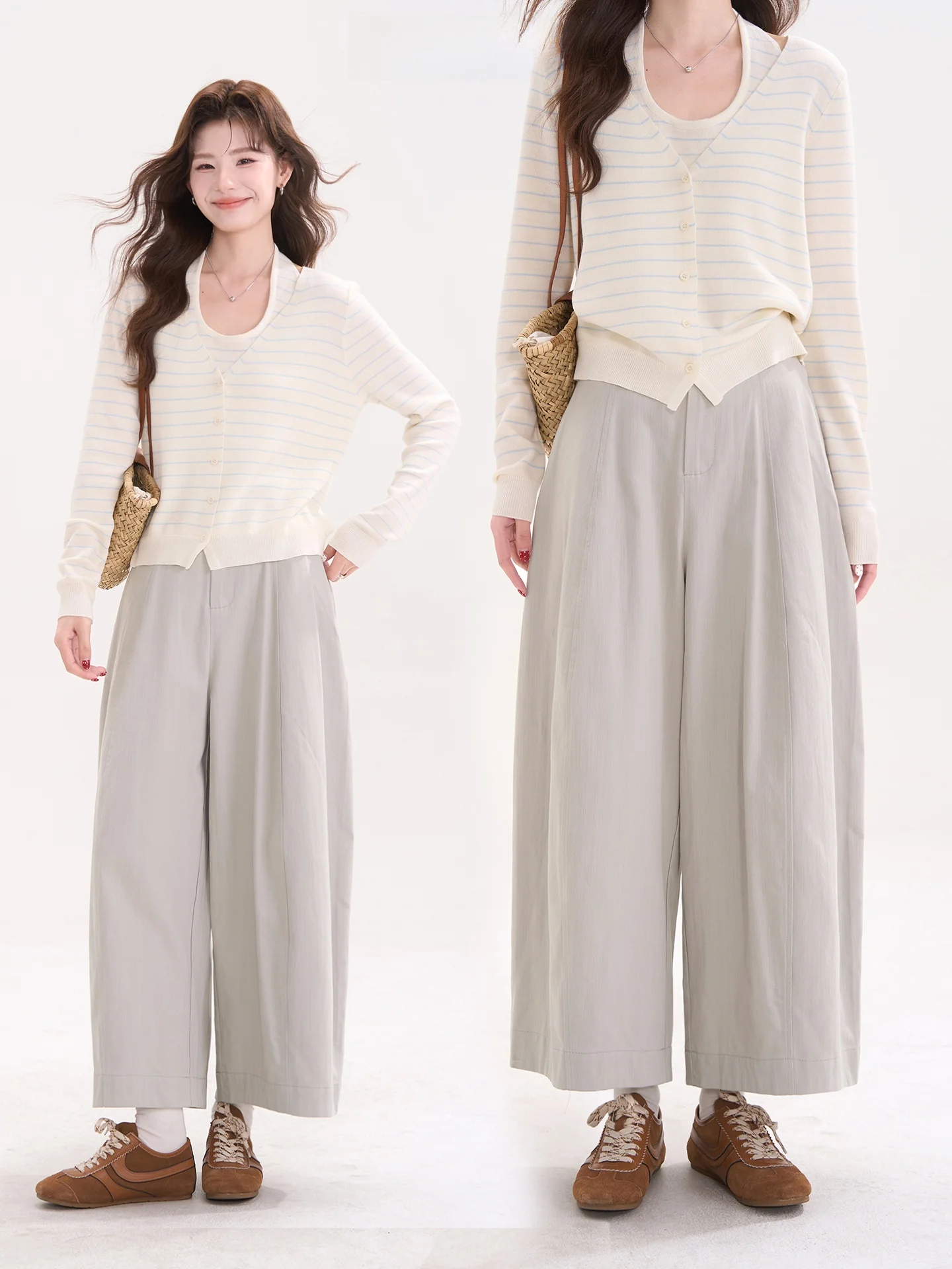 

Брюки-фонарики с принтом «Сакура», с высокой талией, укороченные, повседневные, хлопковые, женские, весенние, модные, повседневные брюки