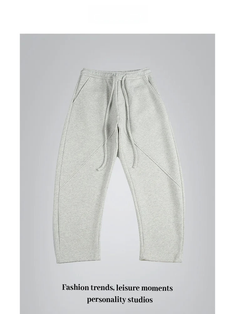 

ANXIE Brand Selected Casual Spor Trousers ex Loose Fit Faion Urban Sle Four Seasons Suitable for All Ages