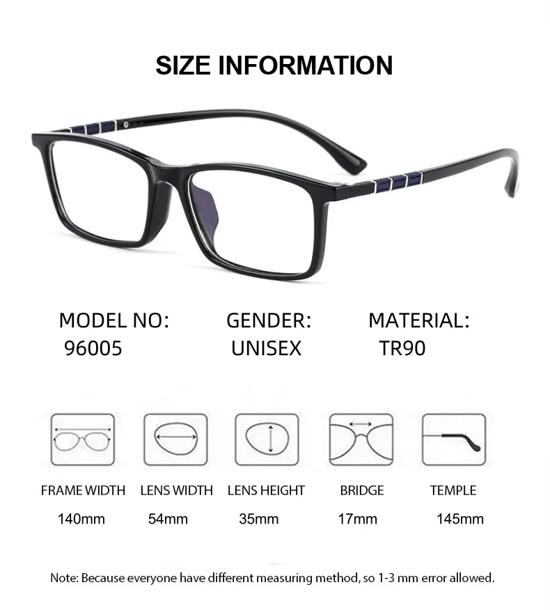 ELECCION Prescription Glasses Presbyopia Myopia Glasses TR90 Square  Men Women Anti Blue Light Photochromic Optical Eyewear