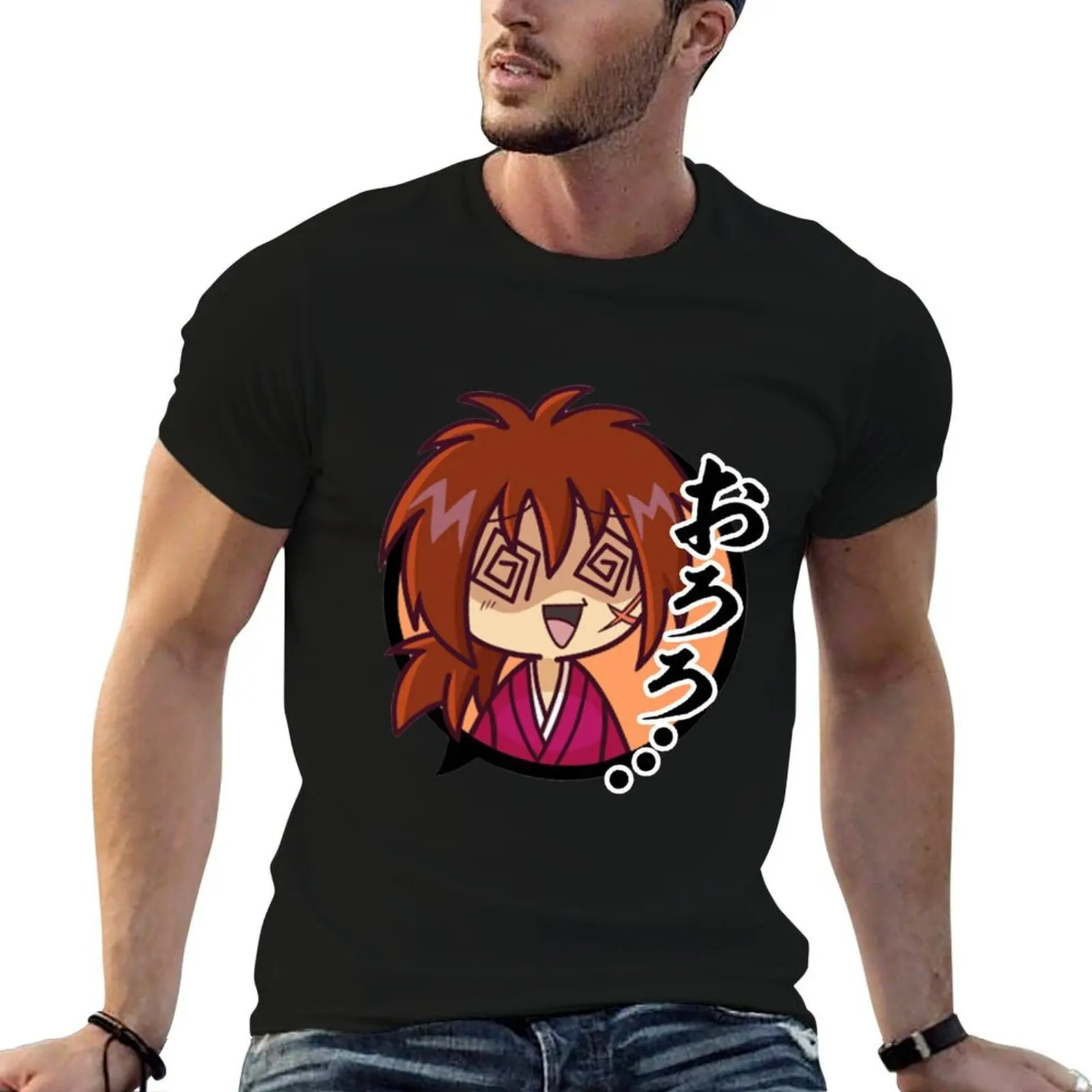 

Rurouni Kenshin Chibi T-Shirt man t shirts graphic cotton t shirts high quality men t shirt cotton 100% T-Shirt