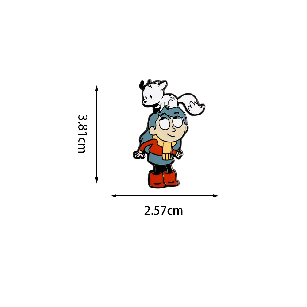 Hilda-And Twig Enamel Pin Fantasy Adventure Anime Character Peripheral Badge Novelty Fun Jewelry Cute Decorative