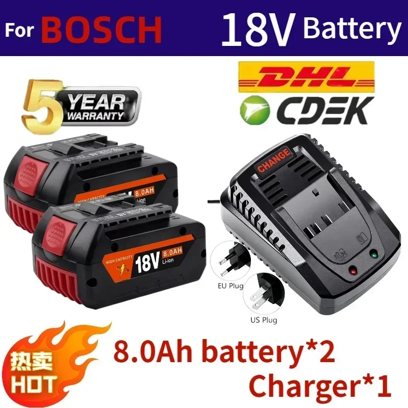 ⚡ ⚡ NEW18V 10Ah Li-Ion Oplaadbare Batterij Draagbare Backup Power Tool Batterij voor Bosch 12000 mah met Indicatielampje BAT609 ? ?