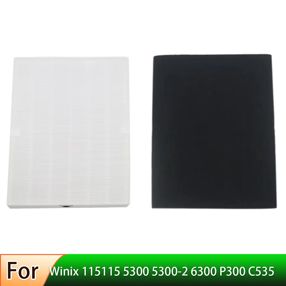 

Air Purifier Filters 1PC HEPA Filter and 3PCS Carbon Cotton Set Replacement For Winix 115115 5300 5300-2 6300 6300-2 P300 C535
