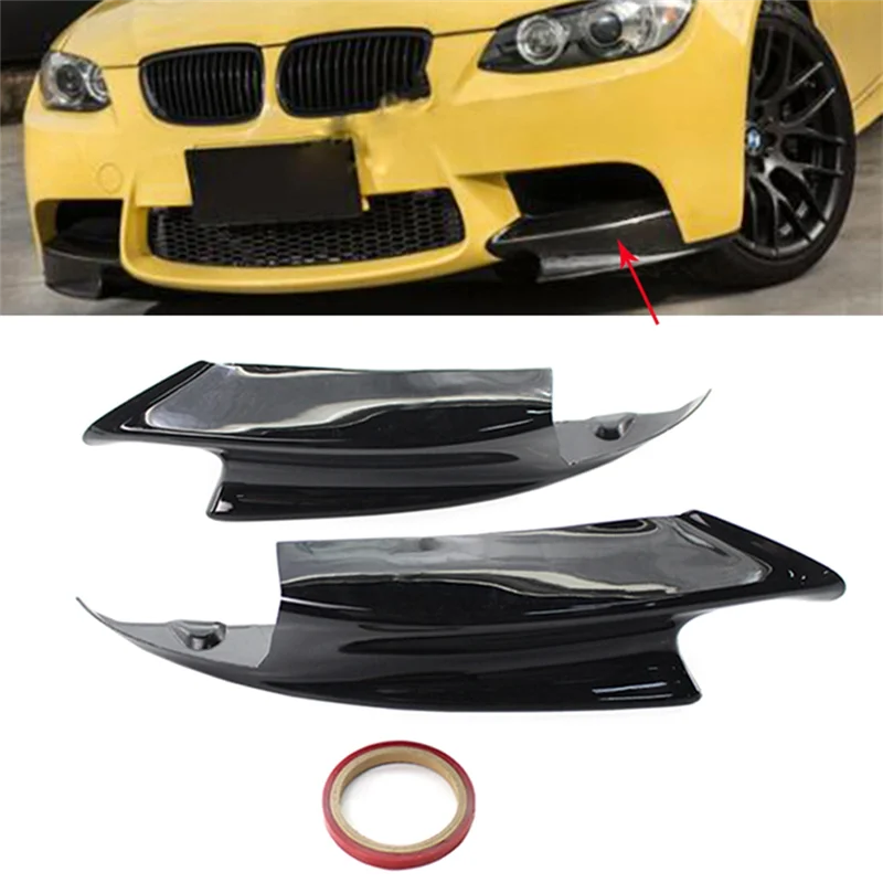 

ABHY-2 PCS Car Front Left & Right Lower Bumper Splitter Lip Gloss Car Accessories ABS For BMW E90 E92 E93 M3 Cabrio 2008-2014