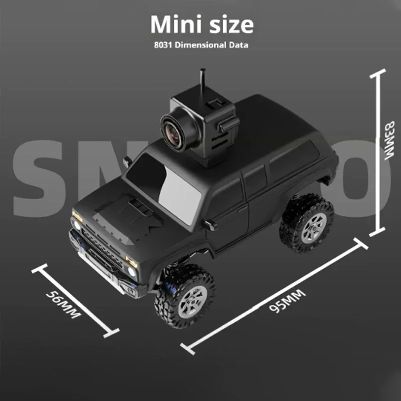 4WD 2,4G 1/43 Mini FPV RC simulación escalada vehículo todoterreno modelo de escritorio con gafas VR juguete coche de Control remoto niño juguete