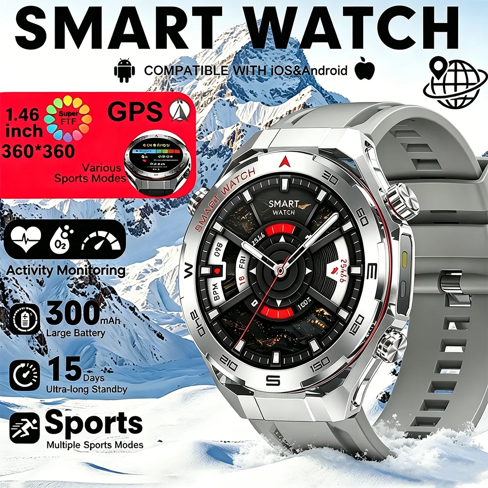 

2026 Brand New Smart Sports Watch IP67 Waterproof Support Call Functions Multi Sport Modes All Day Health Monitor Watch