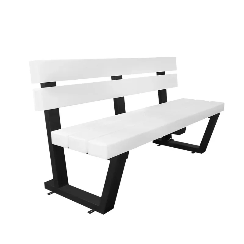 

Colorful luminous plastic bench square garden outdoor decoration park landscape special stool
