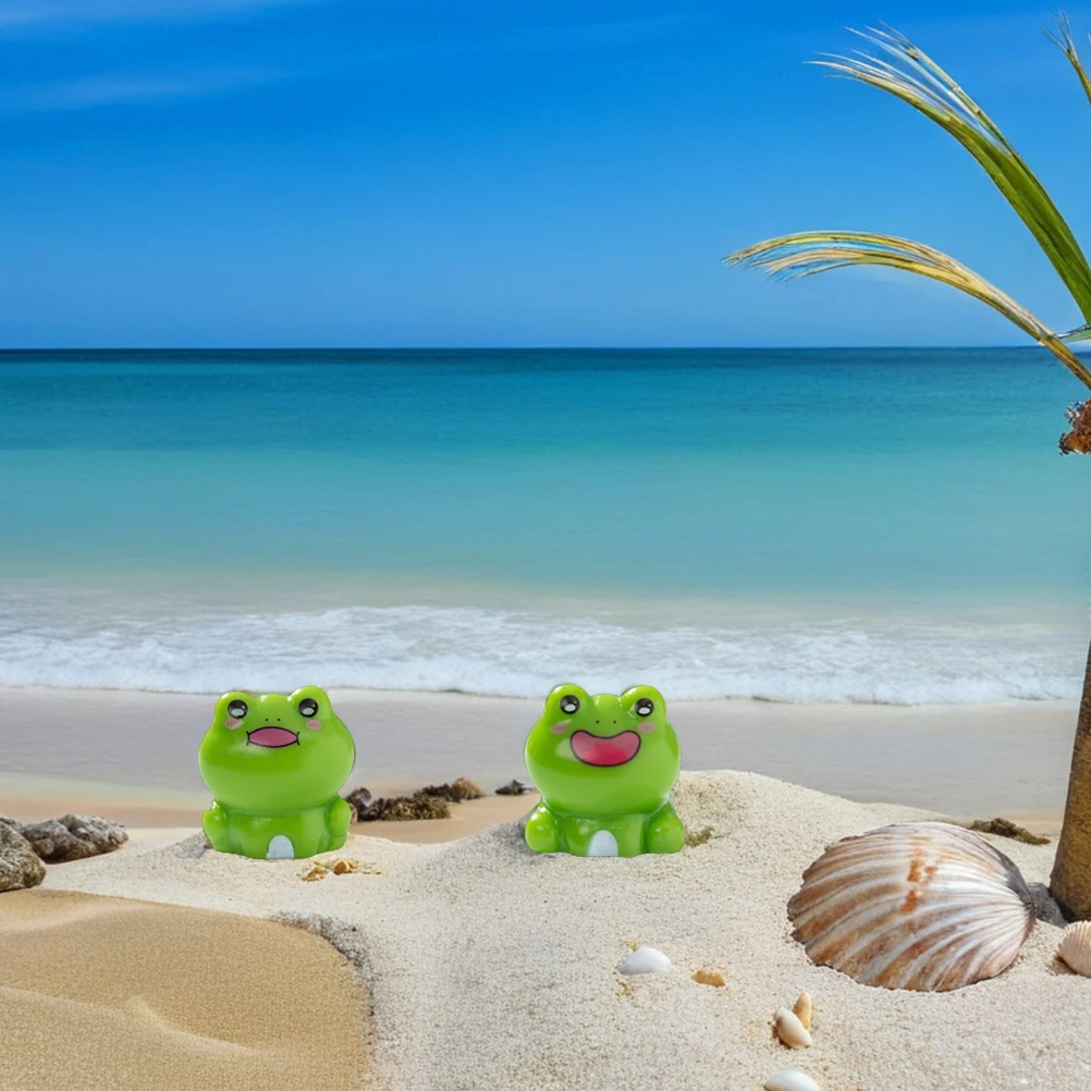 

24pcs Green Frog Miniature Figurines Cute Mini Frogs For Fairy Diy Terrarium Crafts Home Decor Garden Decoration Desktop
