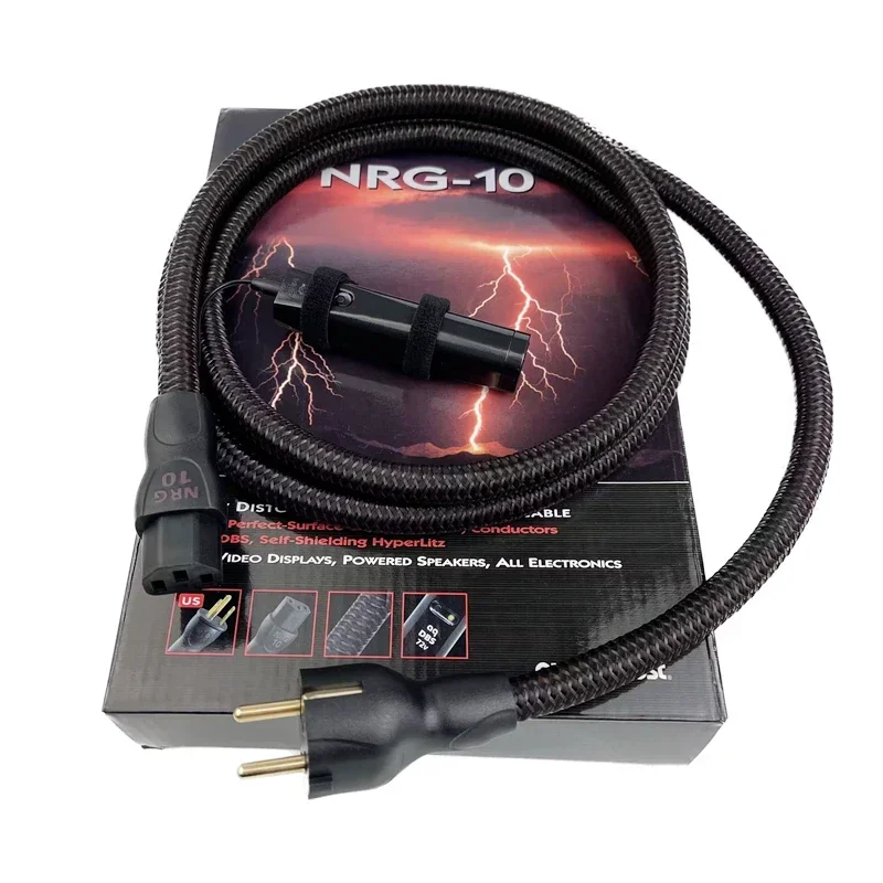 NRG-10 HiFi Audio Power Cable US & EU Plug 3x13AWG PSC+ C13 AC Power Cord with Box