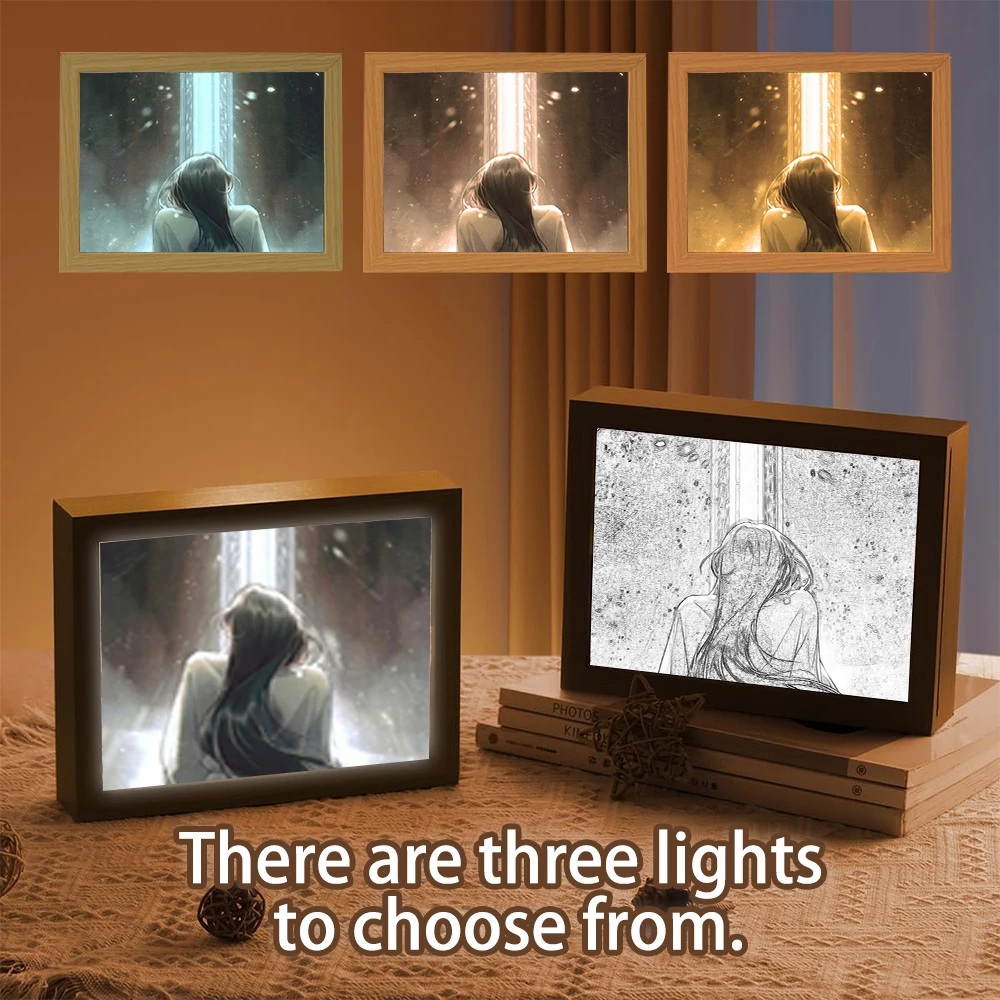 Mood Lamp Seoul Light Painting Photo Frame Led Night Light Beautiful City Lamps Bedside Table Home Room Decoration Friend Gifts