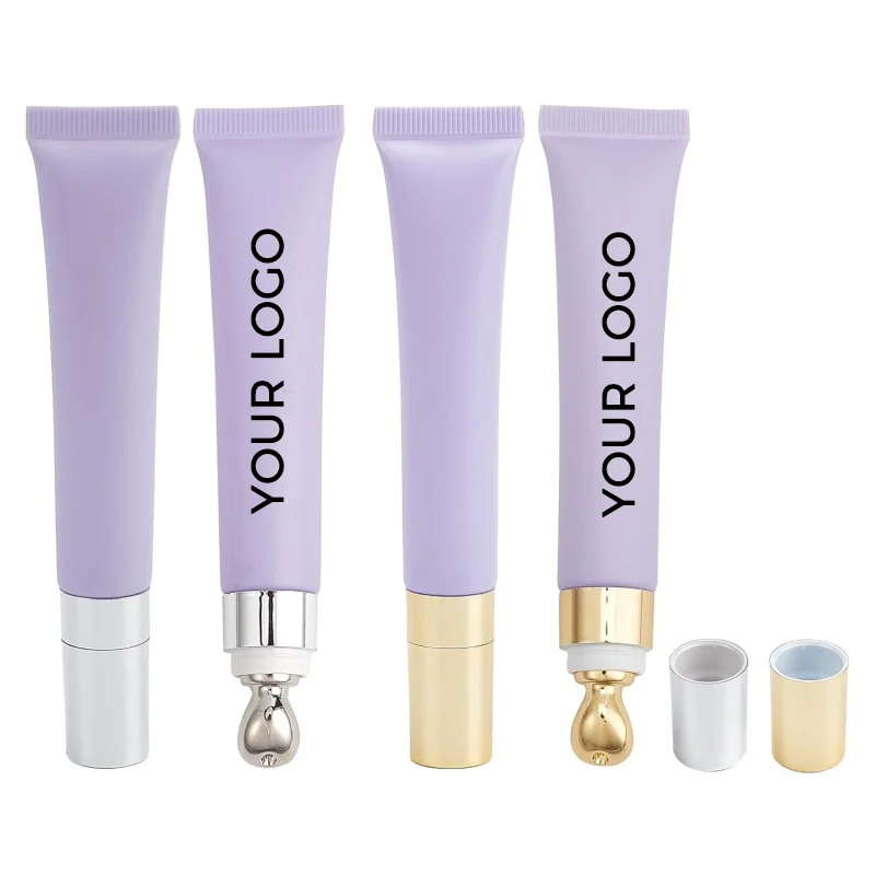 50 Stück 20 ml【Logo-Anpassung】Zinklegierung Golden Silvery Massage Pink Purple Frosted Tube Cold Lip Glaze Lip Oil Augencreme