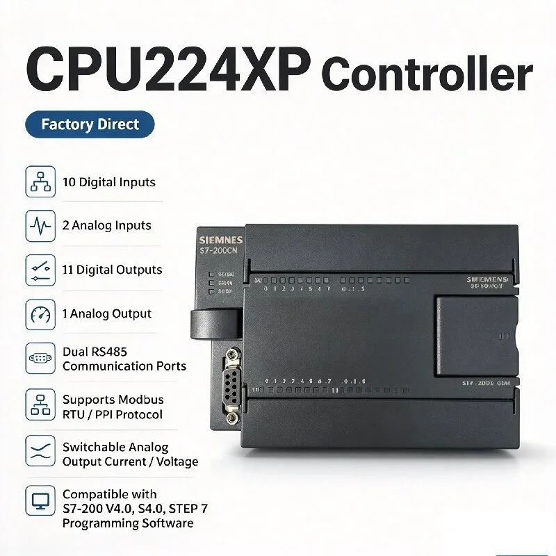 PLC Programmable Logic Controller S7-200CN CPU224XP CN with RS-485 Communication