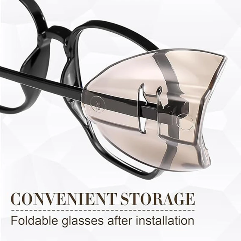 処方眼鏡用サイドシールド、スライポンサイドガード、安全メガネ