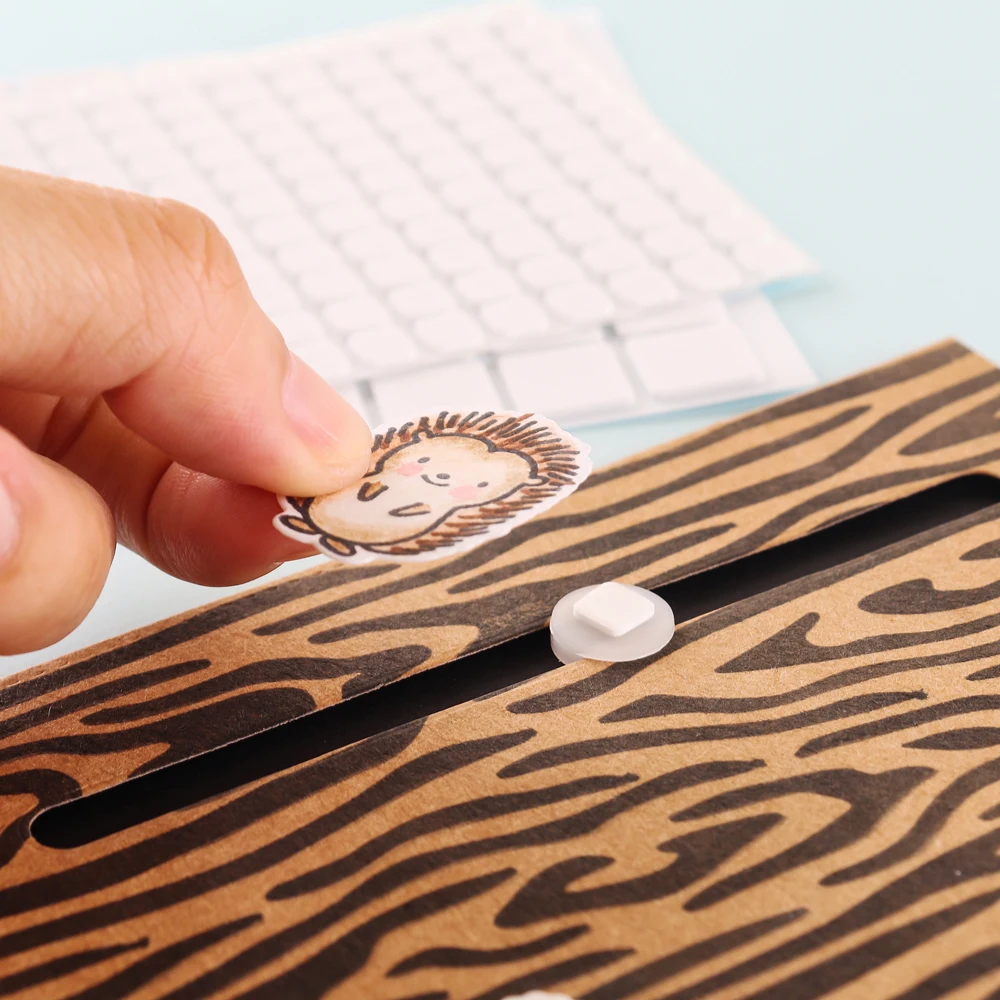 Schiuma adesiva bifacciale 3D Quadrati 1mm/2mm Nero Bianco Adesivi dimensionali adesivi permanenti Fai da te Scrapbooking Shaker Card