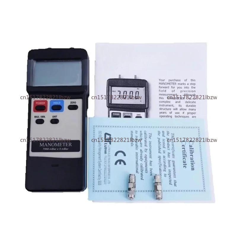 PM-9107 Digital Manometer Pressure Gauge Measuring Range 0~7000 (mbar)