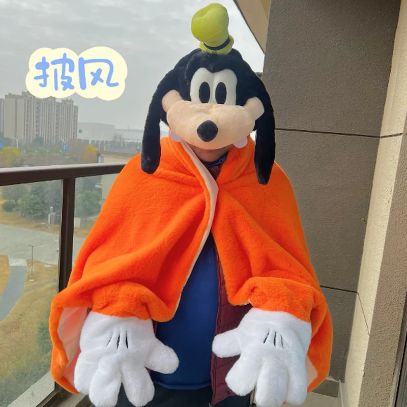 

Милое мультяшное одеяло с капюшоном Mickey's Revue Goofy Goof — утолщенная носимая накидка для офисного общежития и сна, одеяло с кондиционером