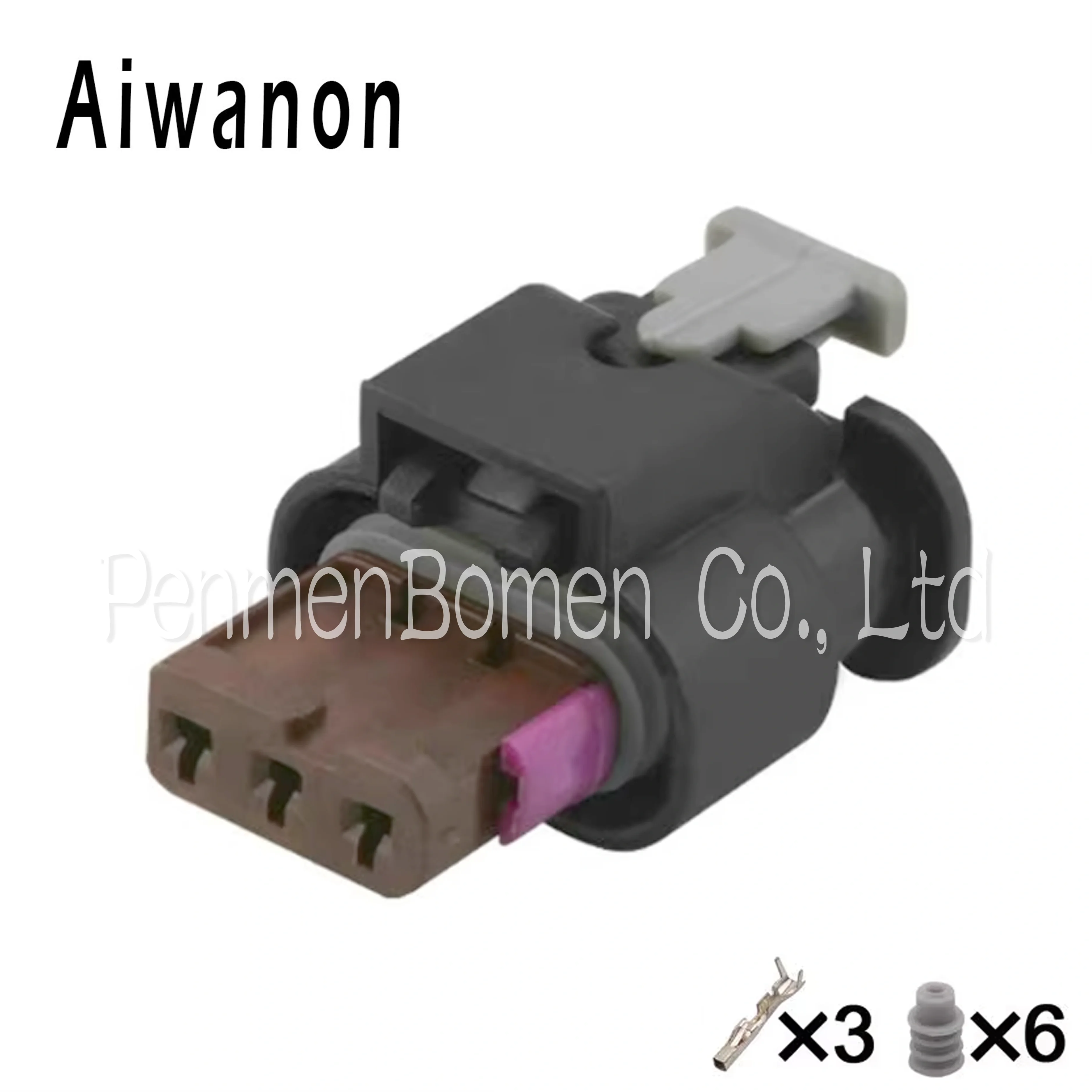 

1 Set 3 Pin Auto Parking Radar Eye Gear Cylinder Pigtail Electrical Cable Connectors Wire Harness Plug For 4F0 973 703 A