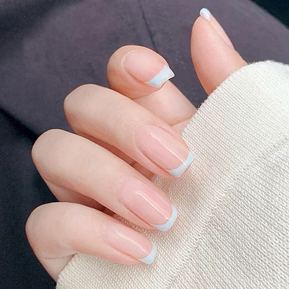 

100 Pcs French Nail Tips Fake Pieces Artificial Nails Decor Manicure Decals Women Nails Extension ABS Durable Home Salon
