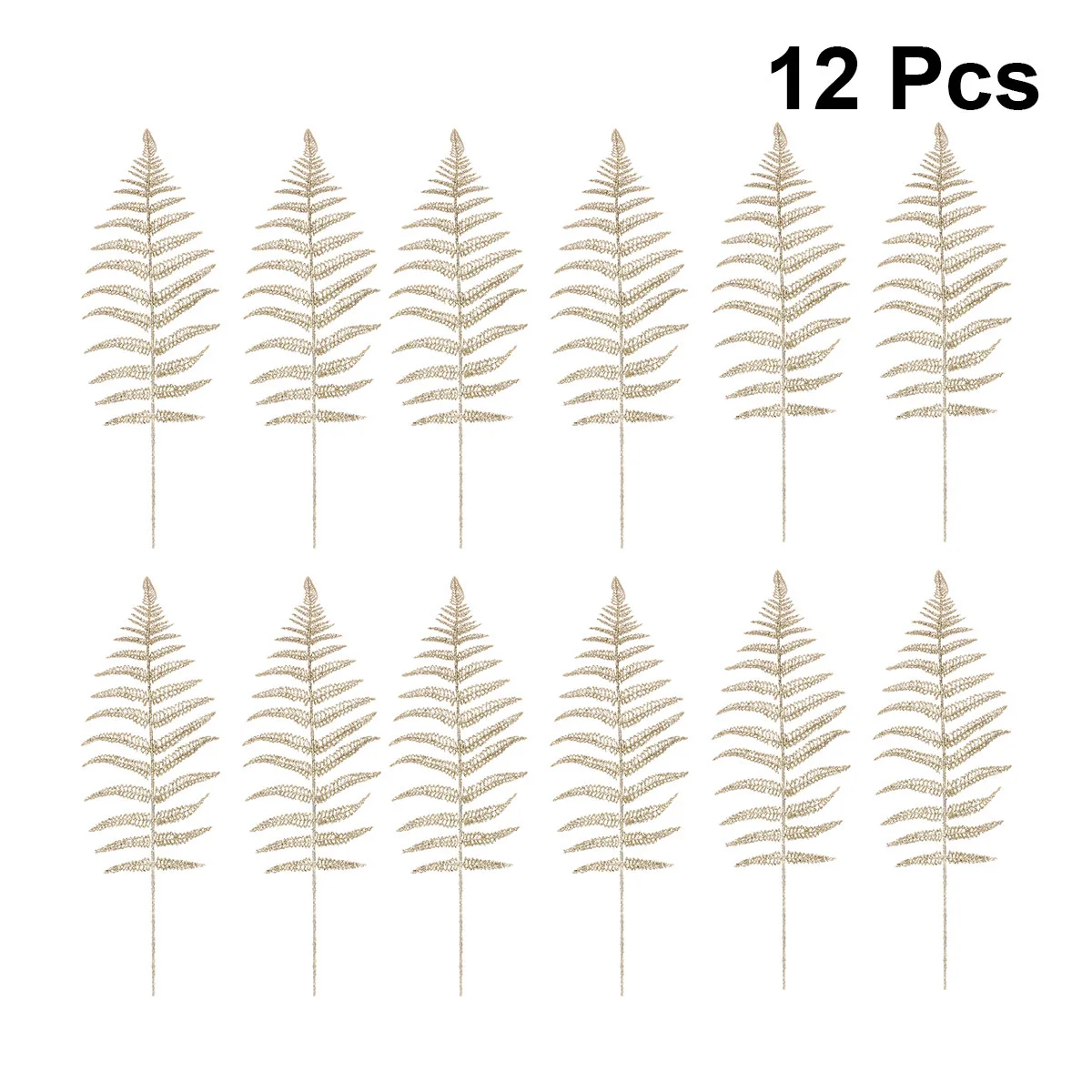 

12pcs Simulation Leaves Premium Artificial Greenery For Home Decor Desktop Shelf Balcony Wall Christmas Ornaments