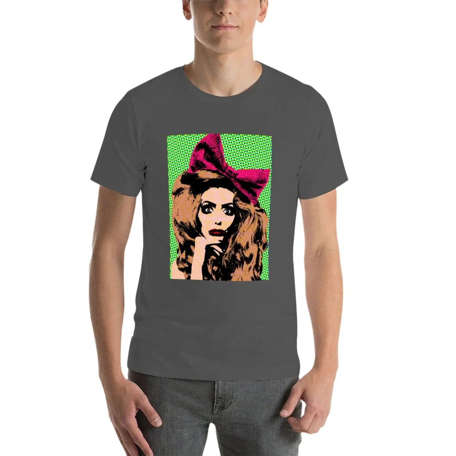 أليسا إدواردز نمط فن البوب تي شيرت أسود قطن تي شيرت عادي للرجل حزمة رجل التي شيرت رجالي جرافيك تي شيرت تي شيرت