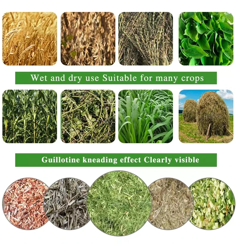 Macchina per tritare e tritare l'erba Cannuccia di mais Varie trituratori di erba