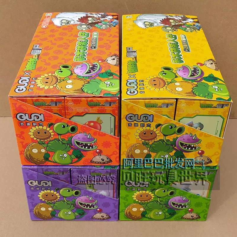 

Слепая коробка Plants Vs. Zombies Pvz мультфильм аниме модель образовательные маленькие гранулы сборка строительные блоки фигурки игрушки подарок для детей