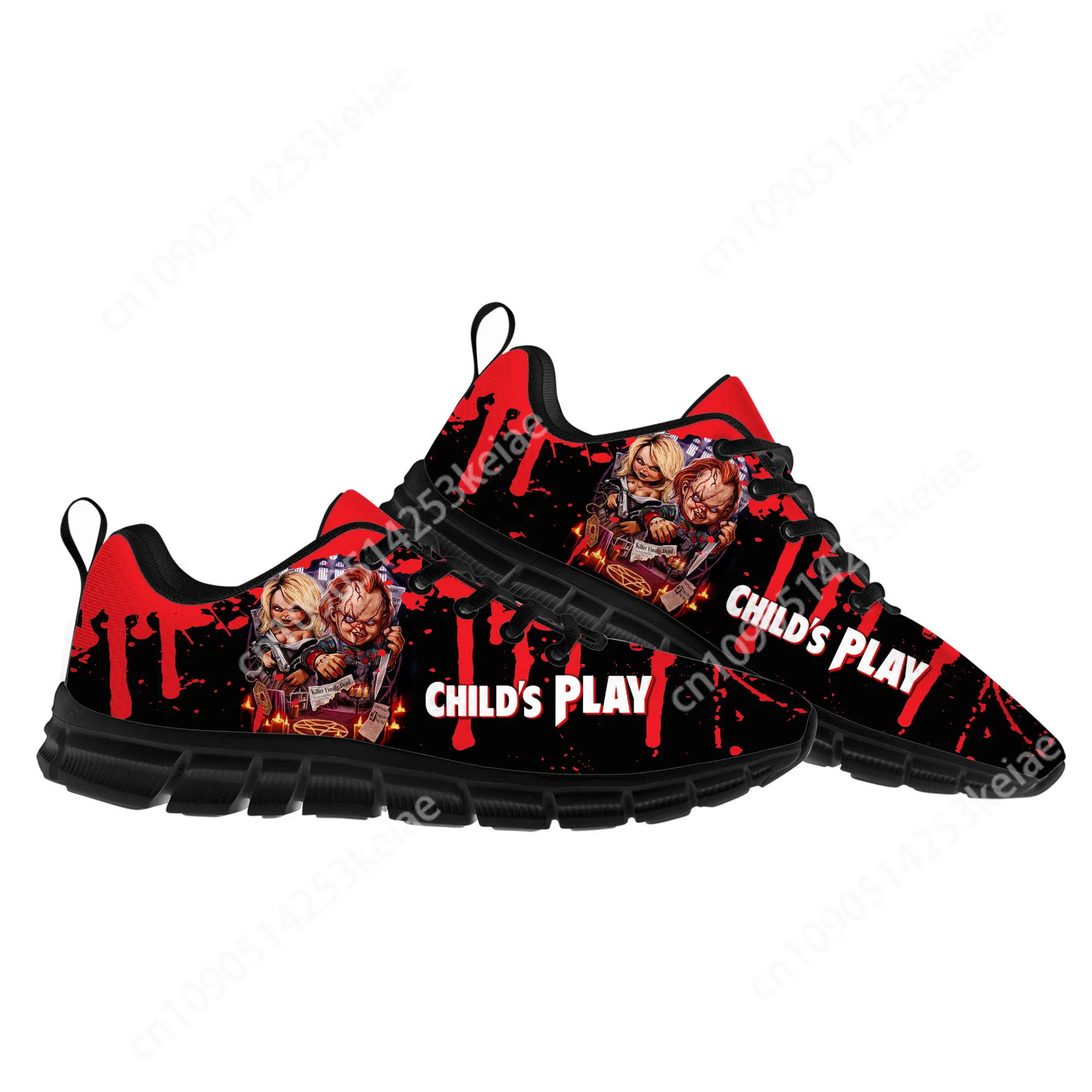 Horror Movie Childs Play Chucky Sports Shoes Mens Womens Teenager Kids Children Sneakers Casual Sneaker Couple Custom Shoes image 3