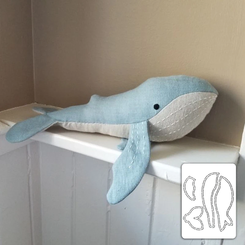 NUBECOM 1pc Whale Quilting Template Reusable DIY Cute Whale Sewing Template Enables Precise and Efficient Positioning Operations