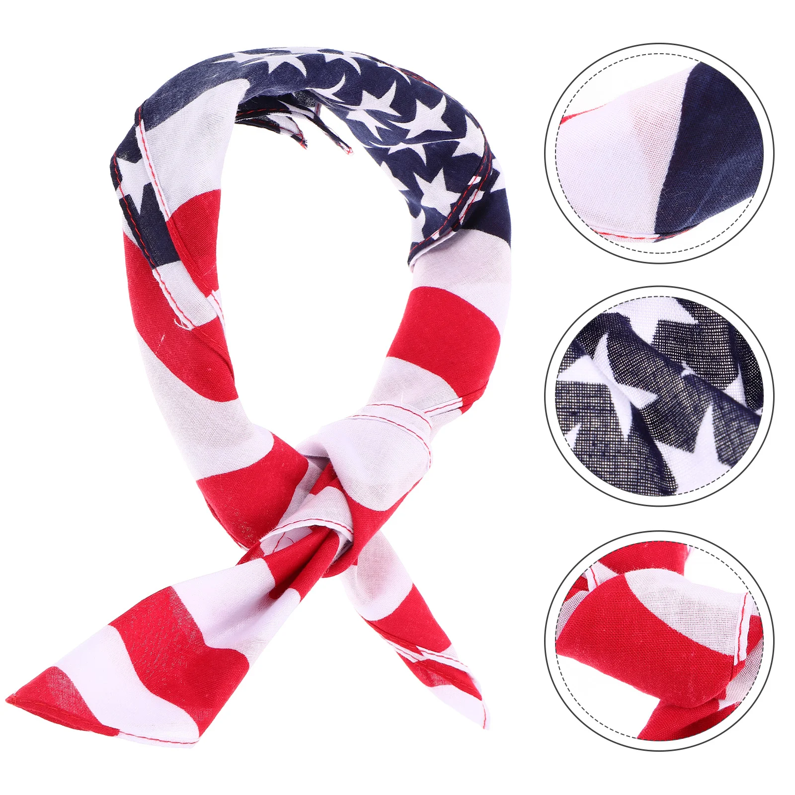 Men's Pocket Square American Flag Headscarf Headbands Patriotic Bandanas Independent Day Accessories Man