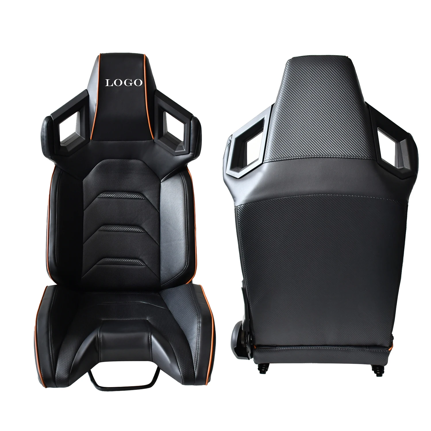 

Tiypeor Double Slide Modified Car PVC Leather Race Seats Reclining Universal Racing Seat