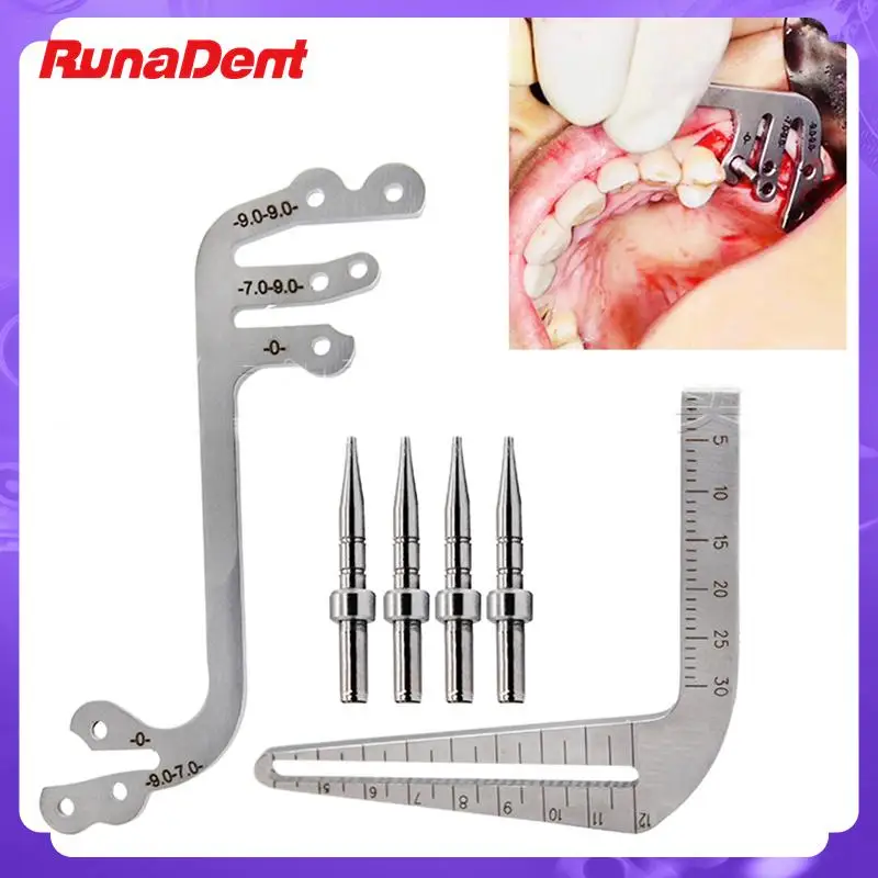 Dental Planting Locator Implant Guide Set Oral Positioning Guide Drilling Positioning Ruler Angle Ruler Implant Tools Dentist