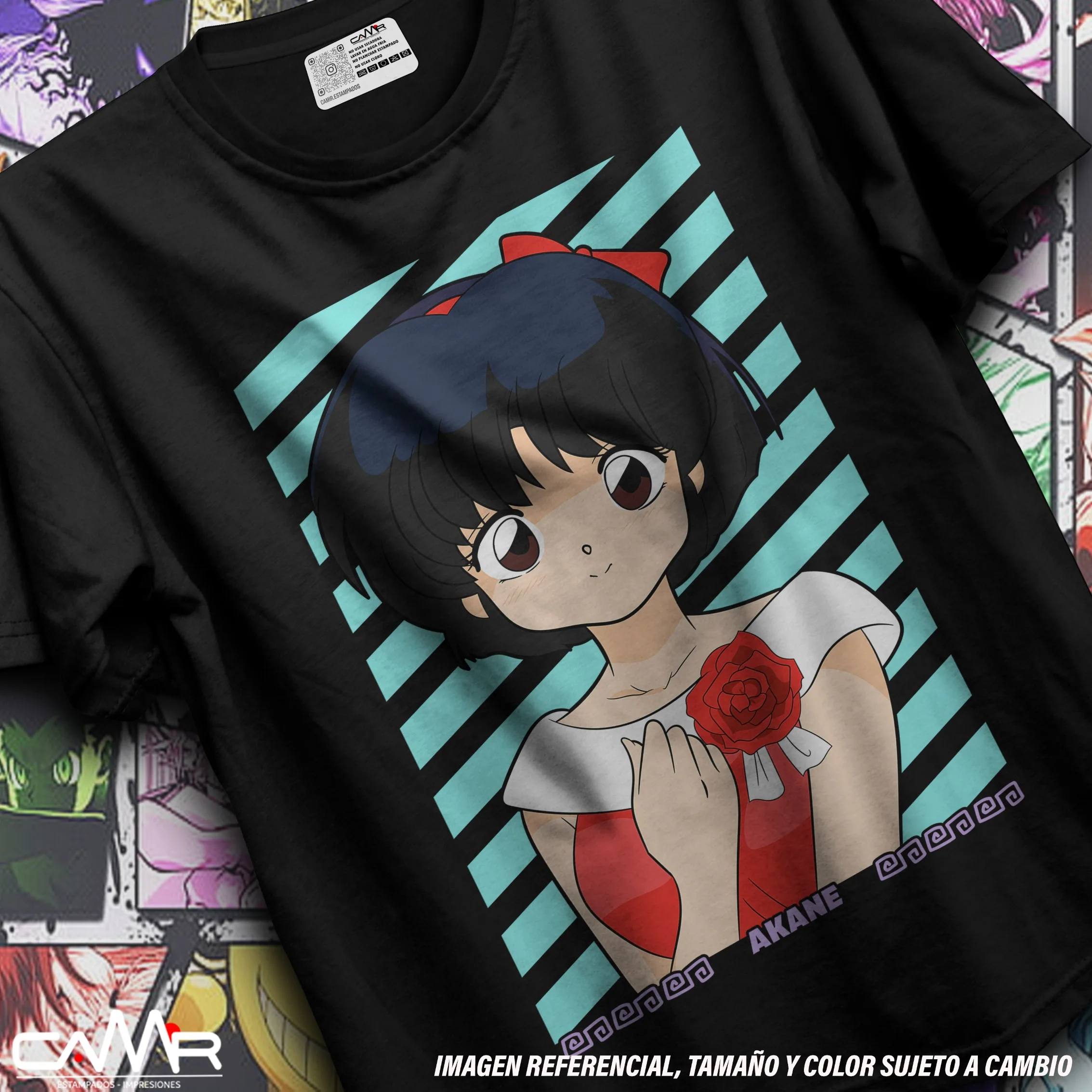 T-shirt Takahashi Ranma 1/2 Girl Kawaii Funny Anime Tee All Size