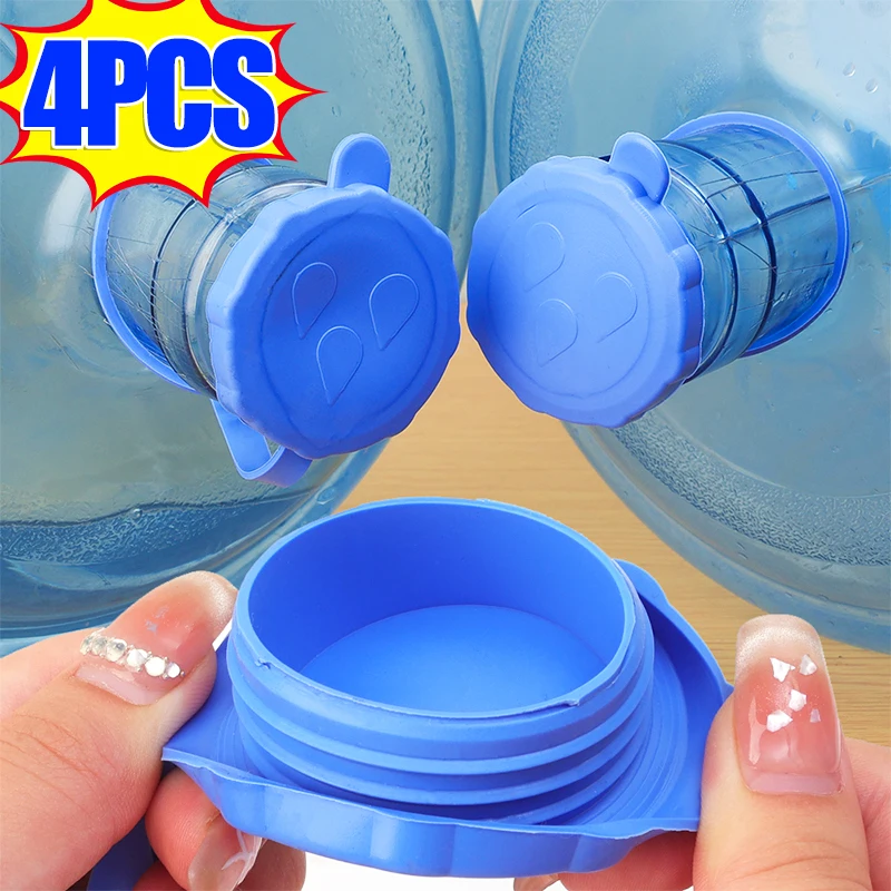 Silicone Water Bottle Cover Drinking Bucket 5 Gallon Water Jugs Lids Non-Spill Bottle Caps Replacement Leak Proof Sealing Covers