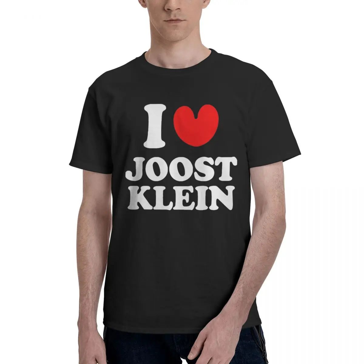 I Love Joost Klein T Shirts Men Pure Cotton Funny T-Shirt Round Collar Tees Short Sleeve Tops Printed