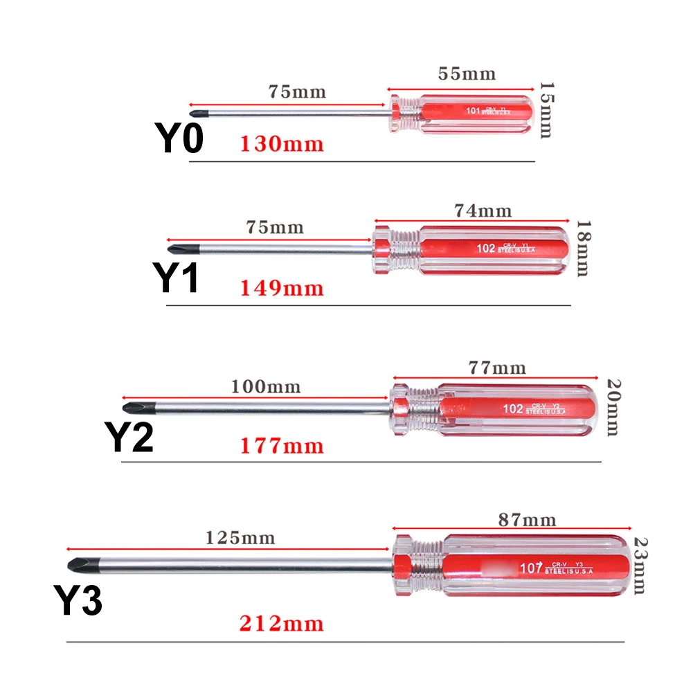 Y shaped Triwing Screwdriver Set (Y0 Y1 Y2 Y3) with Nonslip Handle Precise Tip for Secure Fit and Accurate Screwing