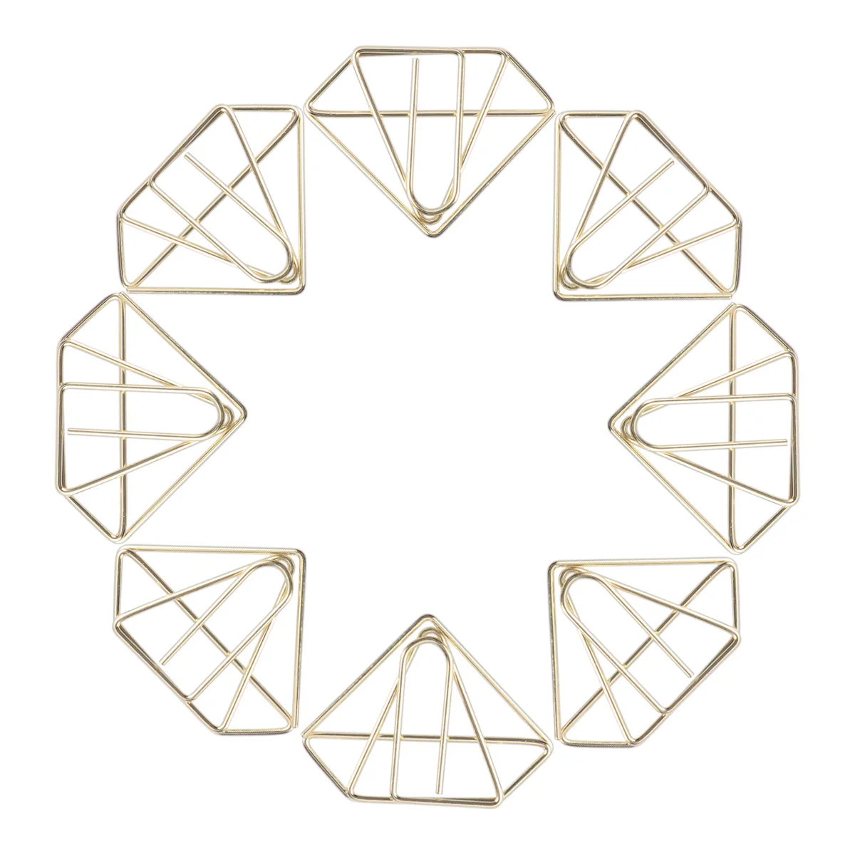 8Pcs Golden Paperclips for Office Accessories Decorative Bookmark Pins Hold Tight No Slide Compact Design Ideal for Files