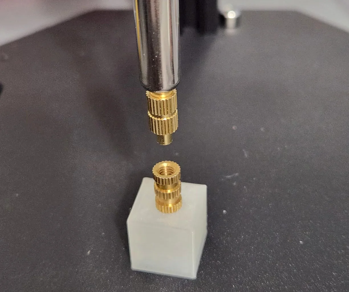 Wärmeeinpresswerkzeug M2 M3 M4 M5 zum Einpressen in Löcher für Kunststoff-Laptops, 3D-Drucker, Messingeinsätze, Gewindete Rändelmutter zum Einbetten – Detail 4