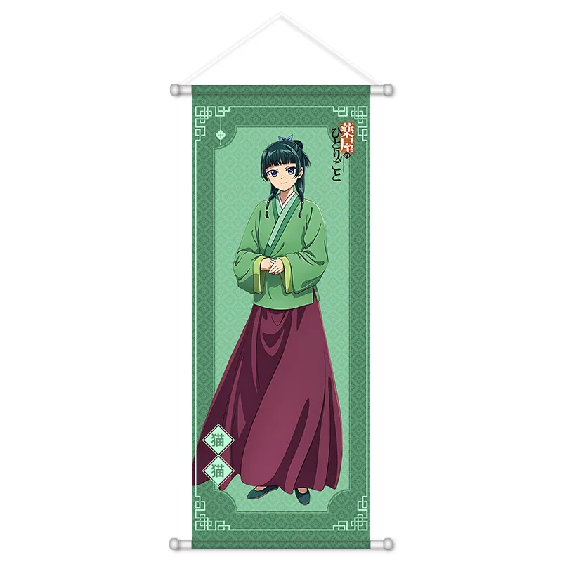 VIKAMA Green Red Chinese Robe Anime Wall Hanging Tapestry Oriental Traditional Art Cloth Poster for Bedroom Living Room Gift