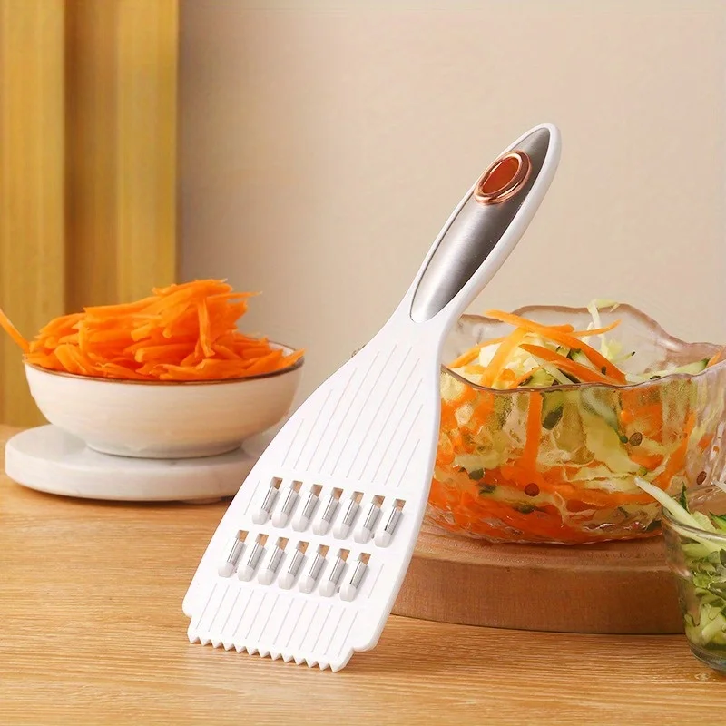 Stainless Steel Vegetable Grater Food Grade Metal Carrot Cucumber Shred Cutter Multi-Functional Rice Spoon Kitchen Accessories