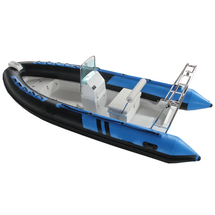 High Performance 480 Fiberglass Semi-rigid Hull Rowing Boat Rib Fishing Hypalon Inflatable Yacht With Engine