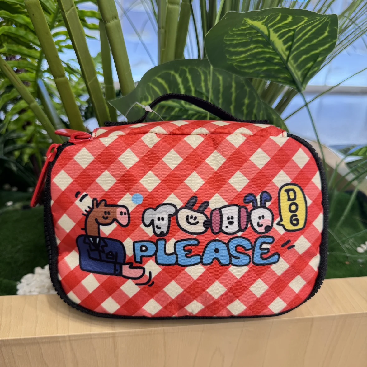 

Portable Animal Print Handbag Cartoon Anime Youth Faion Nylon Material No oulder Strap Casual Use Small Square Bag