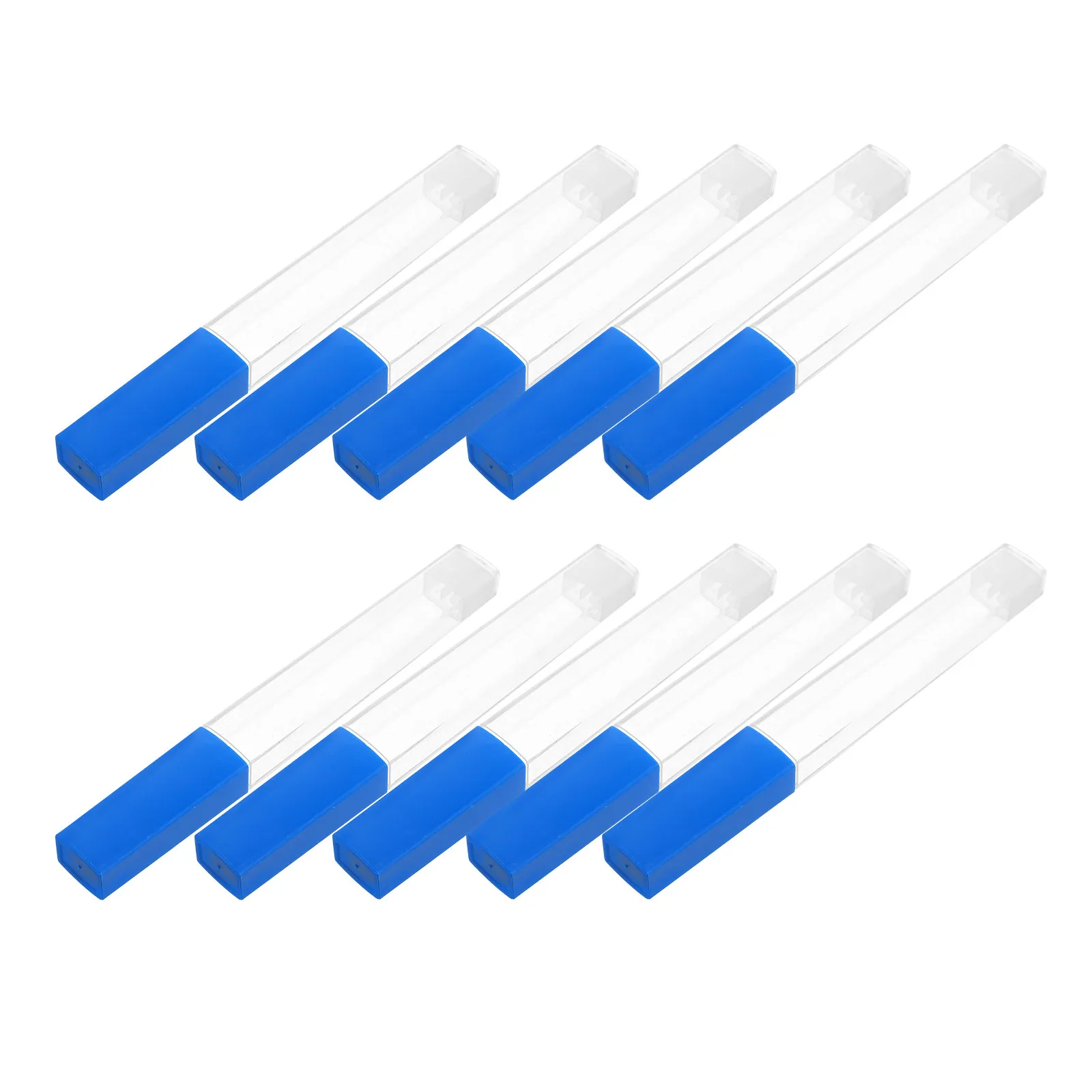 10Pcs Transparent Plastic Storage Tube for Thermometers Tools Portable Safe Organized Case
