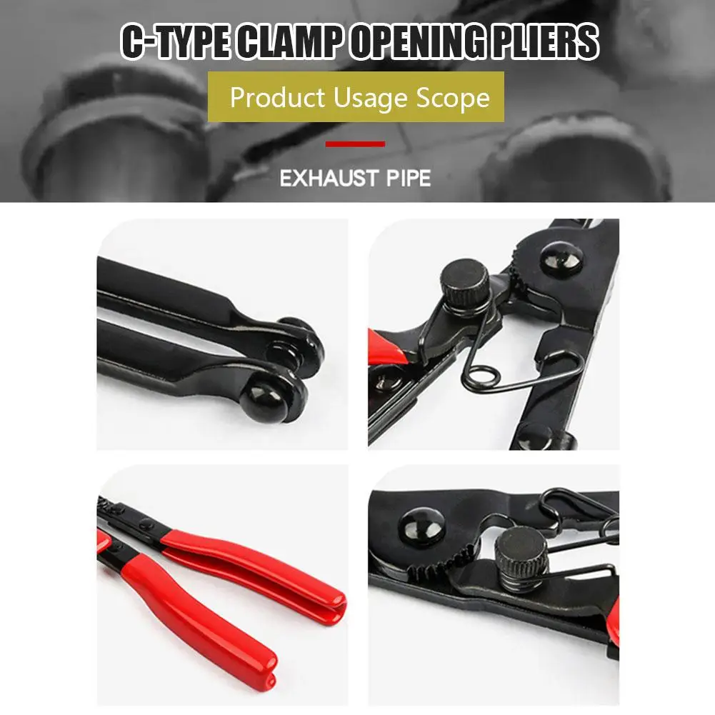 Car Exhaust Pipe C Clamp Removal Plier Spreading Plier Tool Repair Special Retrofit Auto Plier Demolition D3a7