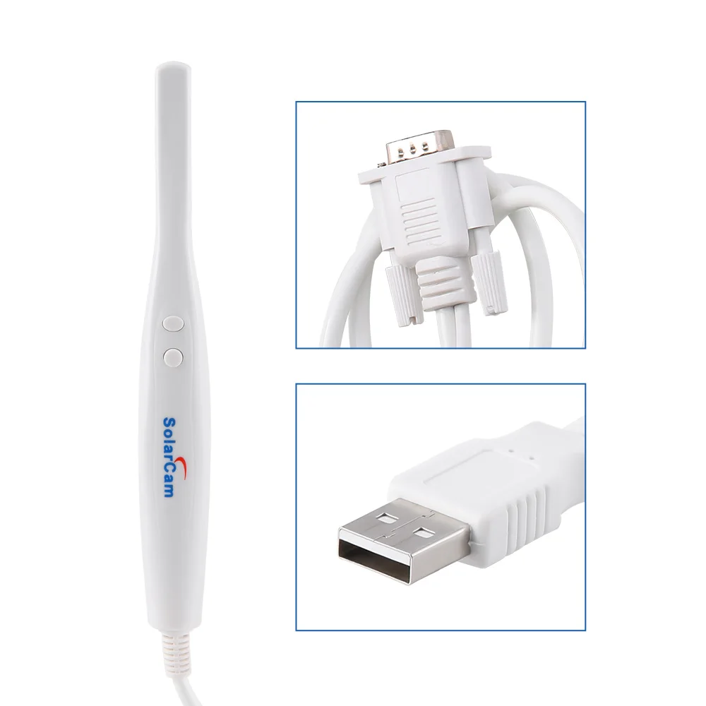 AZDENT Dental Digital Oral Endoscope Intraoral Camera With 8 White Cold LED Light VGA Type High Resolution for Oral Inspection