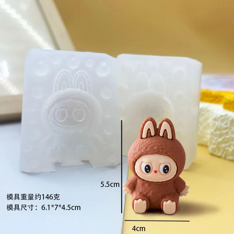 شخصيات كرتونية قالب من السيليكون فندان كعكة بالشيكولاتة قالب ديكور الجص الصابون شمعة قوالب اليدوية اسفنجي ضغط أدوات لعبة #5