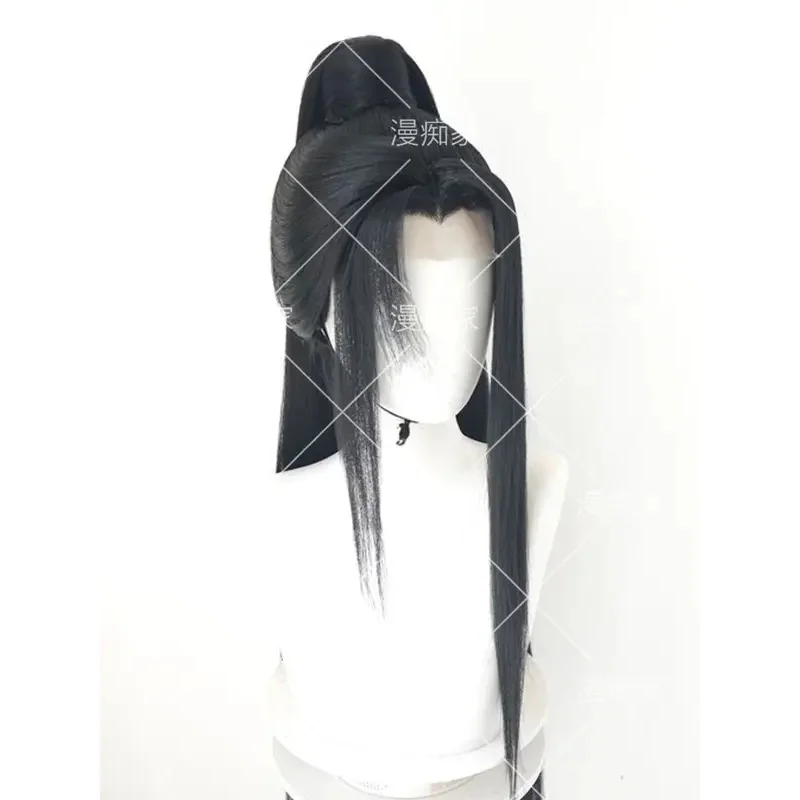 

He Xuan Cosplay TGCF Long Black Customized Wig Tian Guan Ci Fu Heaven Official's Blessing Synthetic Hair HeadwearHalloween