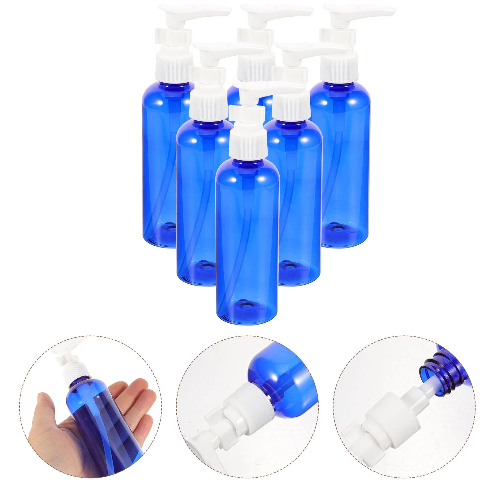 

10 Pcs Travel Shampoo Pump Lotion Bottle with Round Shoulder Spigot Shampoos Cologne Refillable Liquid