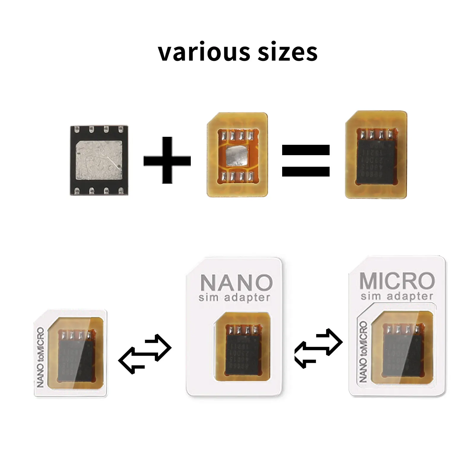 ESIM para Nano SIM Card Holder, Adaptador de Cartão, Solda Plate Recovery, Placa Física do Cartão, Faça o seu próprio DIY, 2 Pcs